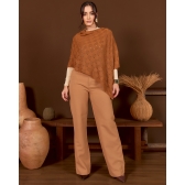 Ponchinho quadriculado Ref - 02610 - Caramelo