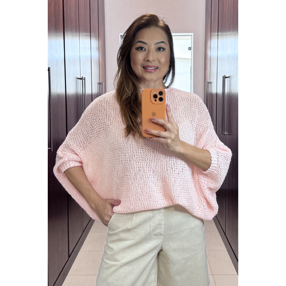 Morcego krepp - Ref. 02411 - Rosa pó